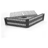 DeLOCK 19 inch Keystone patchpanel 48 poorten met trekontlasting 2U haaks zwart
