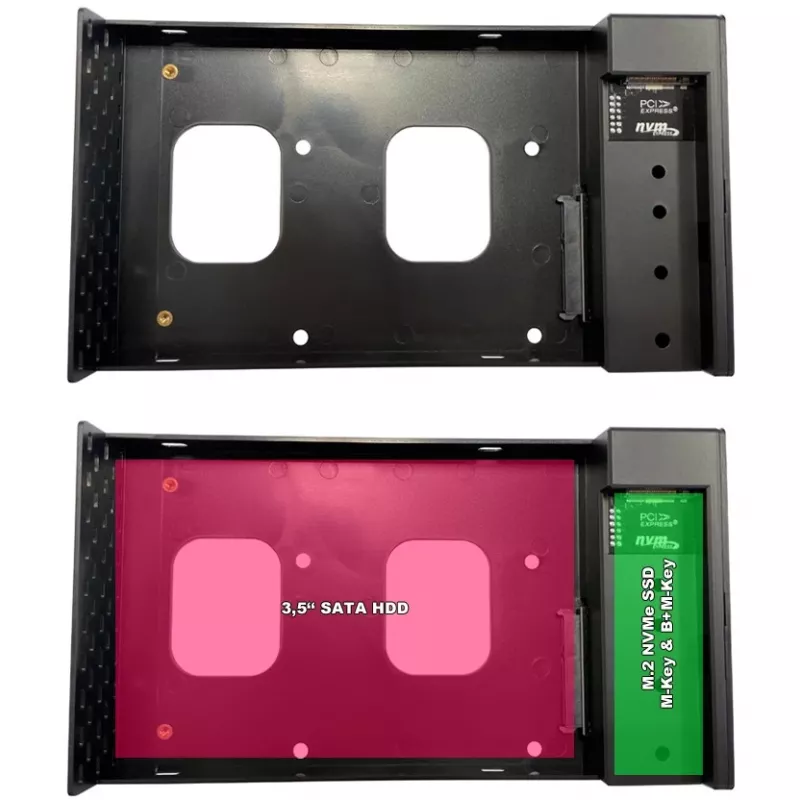 HDD-/SSD-behuizing LC-Power LC-DOCK-C-35-M2 3,5 inch USB Type-C 10 Gbit/s