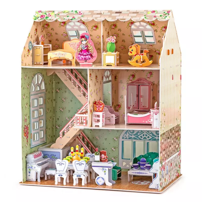 Poppenhuis-modelbouwpakket CubicFun P645H — 3D-papier-/kartonmontage, Dreamy