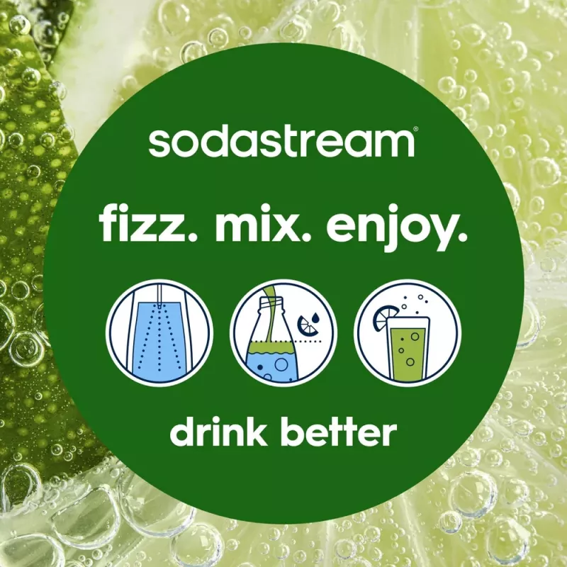Sodabereider SODASTREAM Art Blue Steel — 1 l kunststoffles, 60 l carbonator, 173×245×430 mm