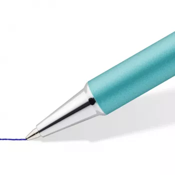 Staedtler elance 421 45 intrekbare balpen, beige goud, blauwe inkt