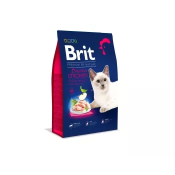 Droogvoeding voor katten Brit Premium By Nature Sterilized kip, 1,5 kg, volwassen gesteriliseerde katten, 33% proteïne, 14% vet