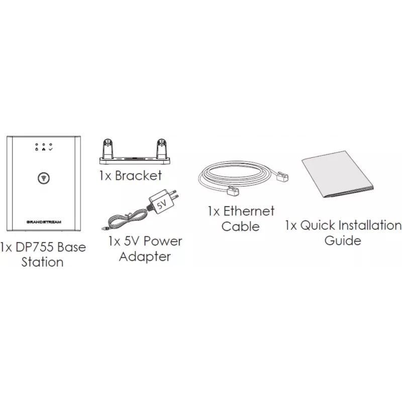 DECT-basisstation Grandstream DP755 zwart