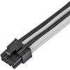 Stroomverlengkabel SILVERSTONE PP07E 8-pin PCIe 30 cm (zwart/wit)
