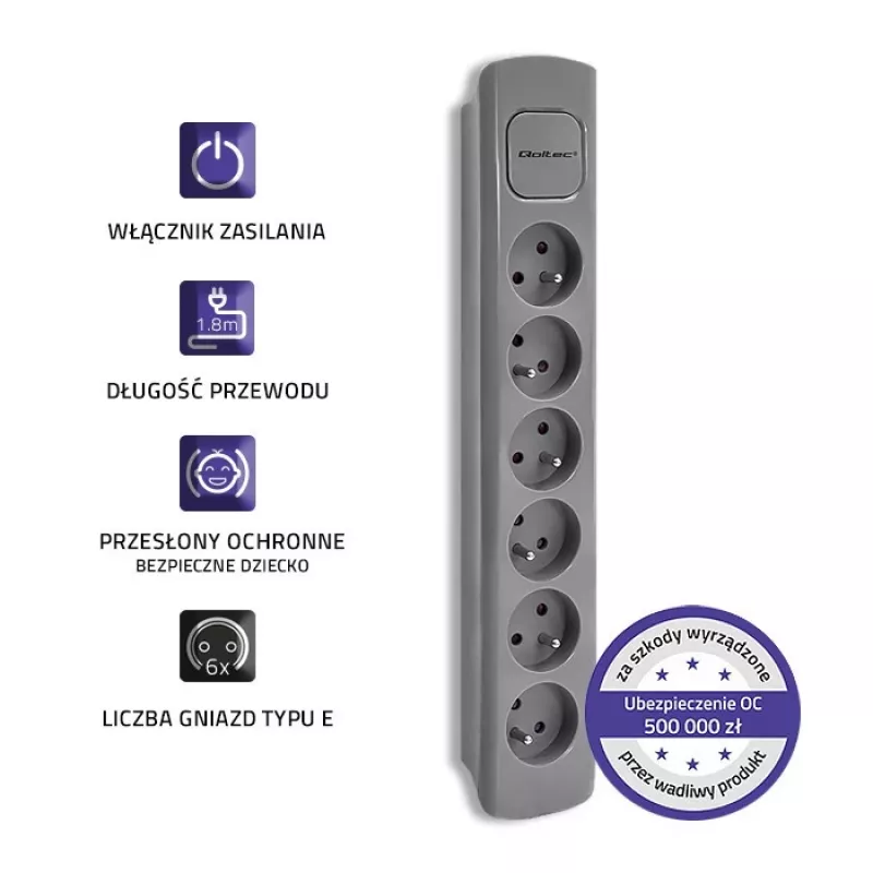 Qoltec 50277 product grijs