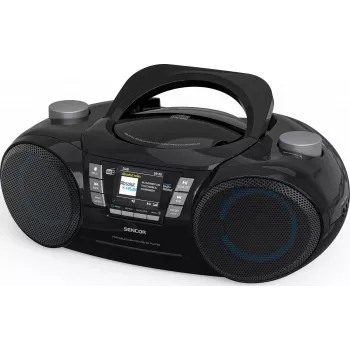 Draagbare DAB+ cd/mp3/usb/sd Bluetooth-speler SENCOR SPT 6510DB — DAB+, Bluetooth 5.3, 16 W RMS, cd/usb/sd, 2,4 inch lcd