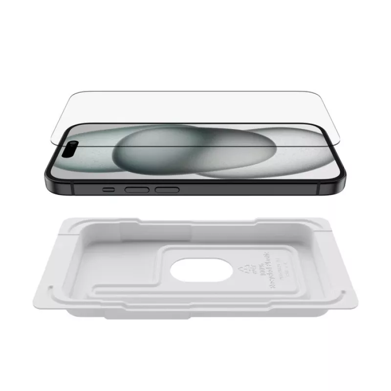 Schermbescherming Belkin ScreenForce voor iPhone 16 schokbestendig krasbestendig
