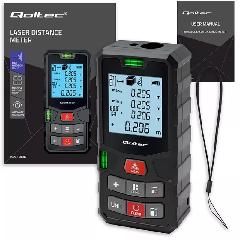 Laserdistansmeter met waterpas 120m