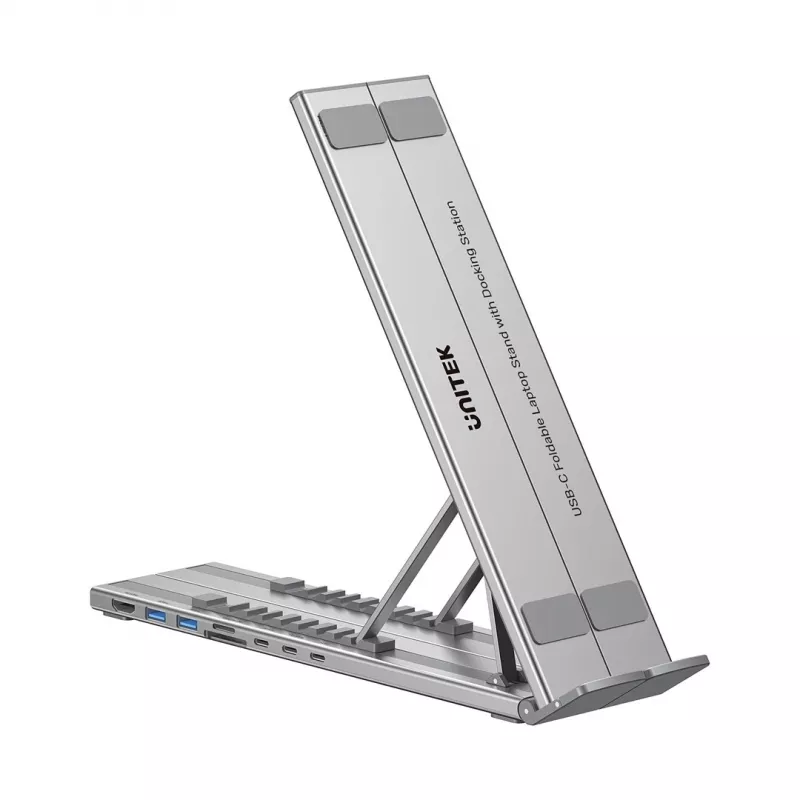 UNITEK VERSTELBARE LAPTOPSTAND + HUB