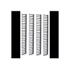 APC NetShelter kabelmanagement, verticale kabelmanager, voor NetShelter SX Networking Racks 48U, set van 4 stuks, 250 x 2045 x 170 mm