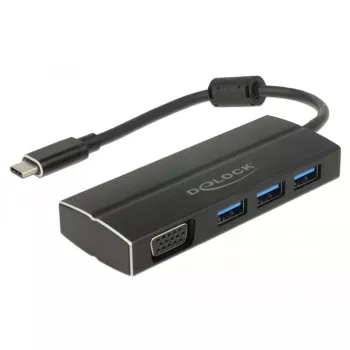 Laptop Dock DeLOCK 63932 USB 3.2 Gen 1 Type-C zwart