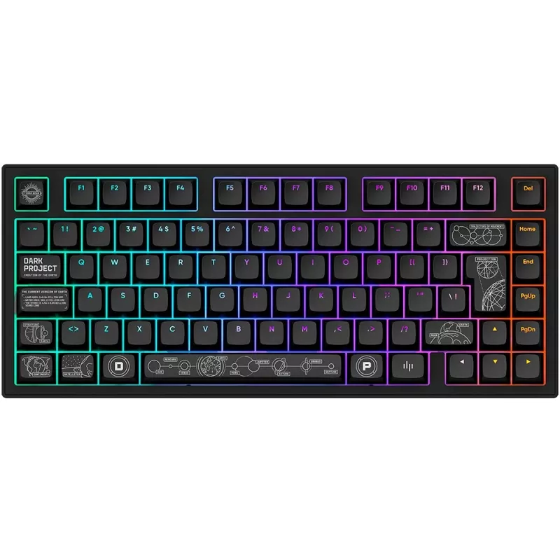 Dark Project ALU81A Terra Nova gamingtoetsenbord, ISO, zwart