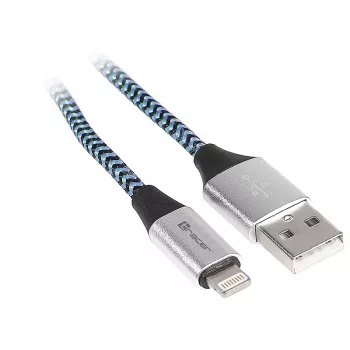 Lightning-kabel Tracer TRAKBK46269 1 m zwart blauw zilver