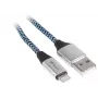 Lightning-kabel Tracer TRAKBK46269 1 m zwart blauw zilver