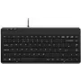 Perixx PERIBOARD-409 P, DE, mini PS/2-toetsenbord, 2 hubs, zwart (PERIBOARD-409 P)