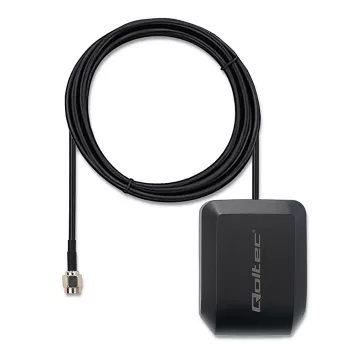 GPS/GLONASS-antenne QOLTEC model 57055 met magneetvoet, 28 dB versterking