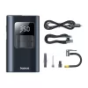 Baseus PrimeTrip VA1 draagbare bandenpomp, 75 W, 2-in-1 met zaklamp en 6000 mAh powerbank, zwart