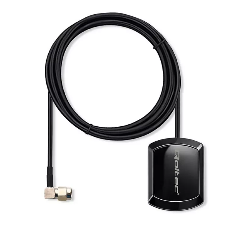 Externe GPS/GLONASS-antenne QOLTEC 28 dBi 50 W met haakse SMA-stekker