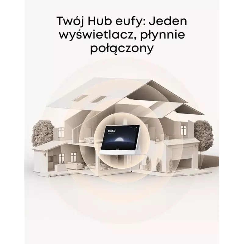 Home-beveiligingsassistent Anker Eufy T87A03W1 slim apparaat zwart/wit