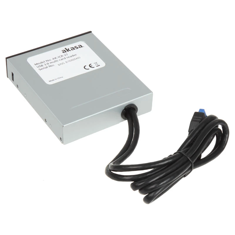 Akasa AK-ICR-27 kaartlezer USB 3.2 Gen 1 (3.1 Gen 1) intern zwart, grijs