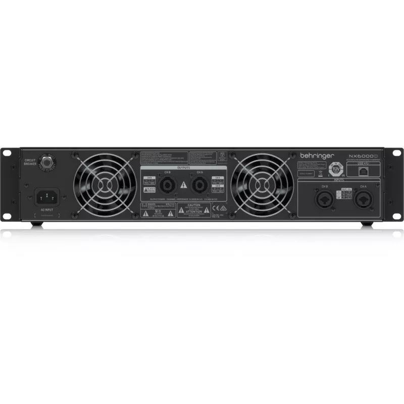 Behringer NX6000D audioversterker 2.0 kanalen home zwart