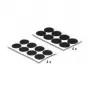 Montagepad DeLOCK 19088 klittenbandstippen rond 64 stuks zwart