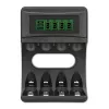 Batterijlader QOLTEC 50654 voor Ni‑MH R03 (AAA) en R6 (AA) accu's, 1800 mA