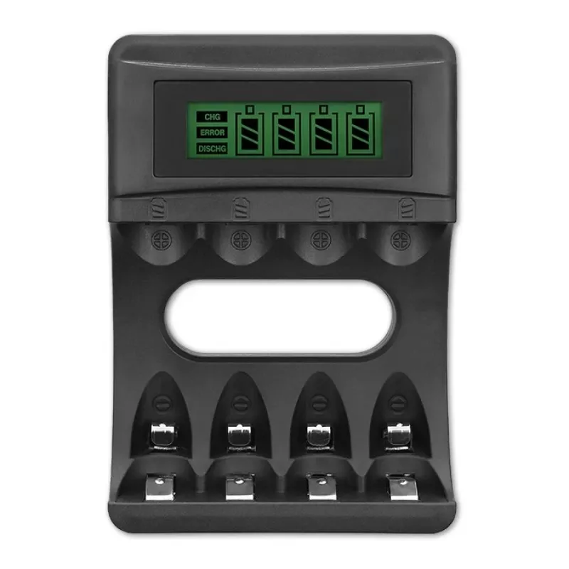Batterijlader QOLTEC 50654 voor Ni‑MH R03 (AAA) en R6 (AA) accu's, 1800 mA