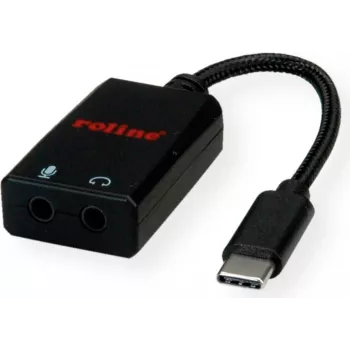 ROLINE audio-adapter - USB-C (M) naar stereo mini-jackstekker