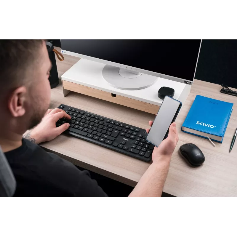 Savio KB-02 toetsenbord home/office USB QWERTY zwart