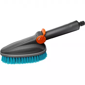 Cleansystem handborstel M hard grijs turquoise allround-zachte-kunststofstrips