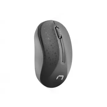 Draadloze optische bureaumuis NATEC Toucan Office RF — ambidexter, 1600 DPI, 3 knoppen, wiel, grijs/zwart
