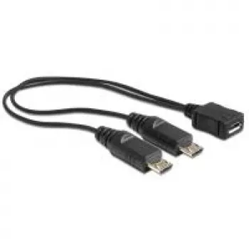 USB-kabel DeLOCK 20,5 cm USB micro-B 2 x USB micro-B