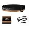 Hoofdlamp Duracell DH1500R — zwart/oranje, oplaadbare handsfree verlichting