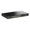D-Link 28-poorts Gigabit stackable PoE+ smart managed switch met 4 x 10G SFP+-poorten