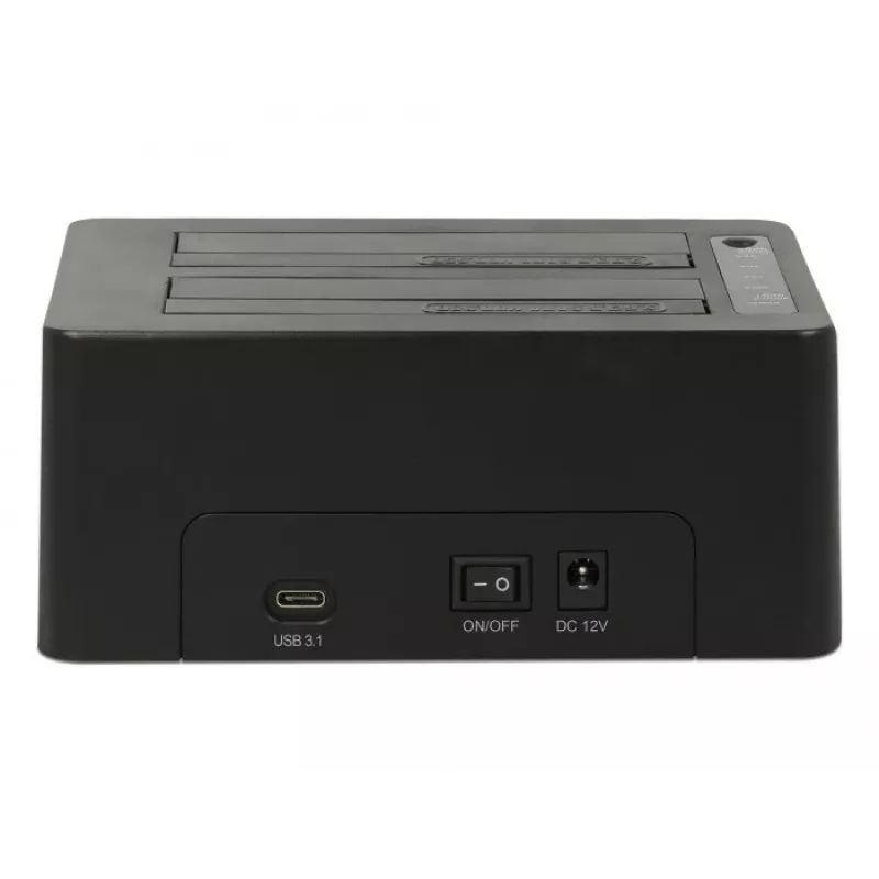 DeLOCK - HDD-dockingstation bays: 2 - SATA 6Gb/s - 6 Gbit/s - USB 3.1 (Gen 2) - zwart (63957)