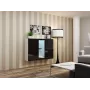 Cama sideboard VIGO 90/120/38 wit/zwart glanzend