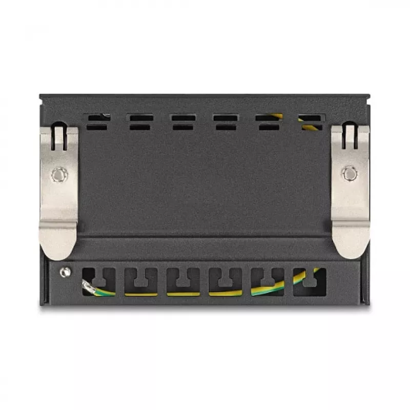 DELOCK blindplaat 6-poorts voor Keystone RJ‑modules, zwart, metaal, voor tafel-/wand-/dinrailmontage