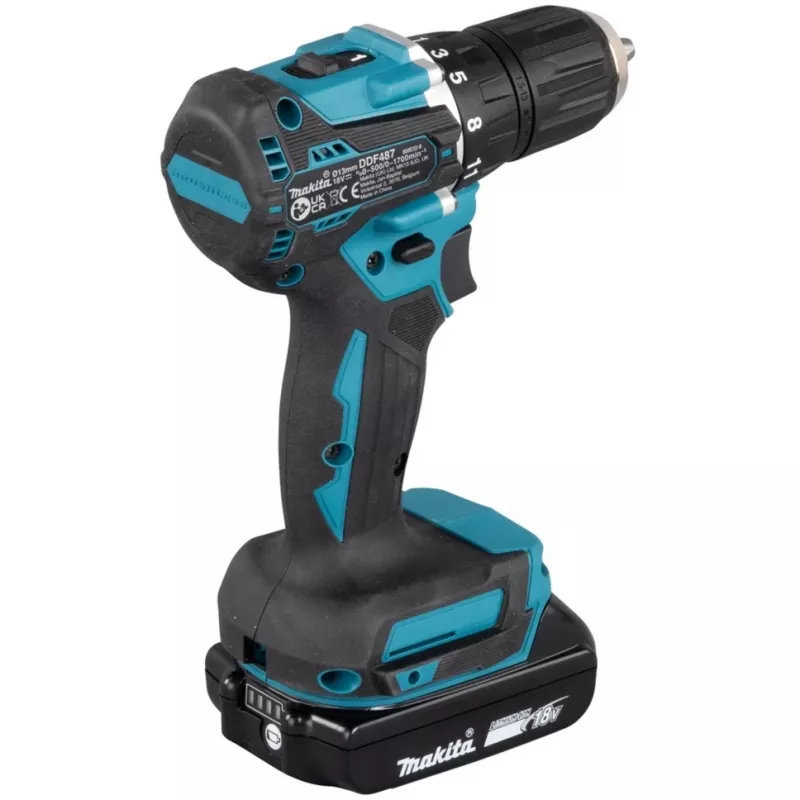 Makita DDF487RAJ elektrische schroevendraaier/slagschroevendraaier 1700 t/min zwart, groen