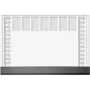 Bureaubladonderlegger Sigel H6365 papier bureaumat 595×410 mm, zwart/grijs/wit
