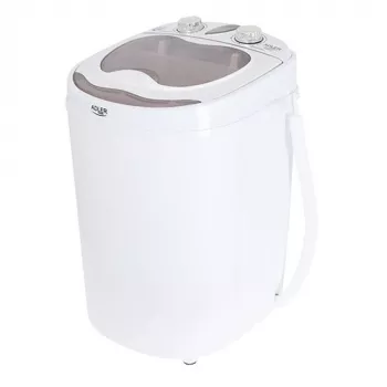 Toplader wasmachine Adler AD 8055, draagbaar, 3 kg inhoud, crème, draaiknop, 150 W