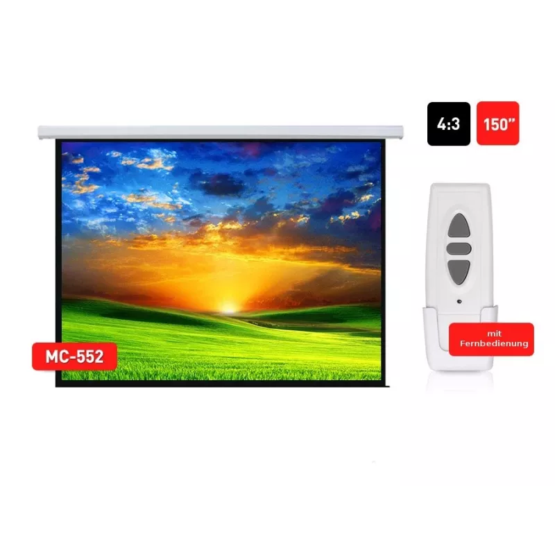 Maclean MC-552 elektrisch projectiescherm 150" (381 cm), 4:3, wand-/plafondmontage