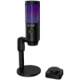 LORGAR SMP40, RGB-microfoon met externe mute-knop en metalen standaard, zwart