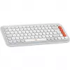 Logitech POP Icon Keys - toetsenbord - draadloos - Bluetooth LE - QWERTY - US International - off white, oranje (920-013072)