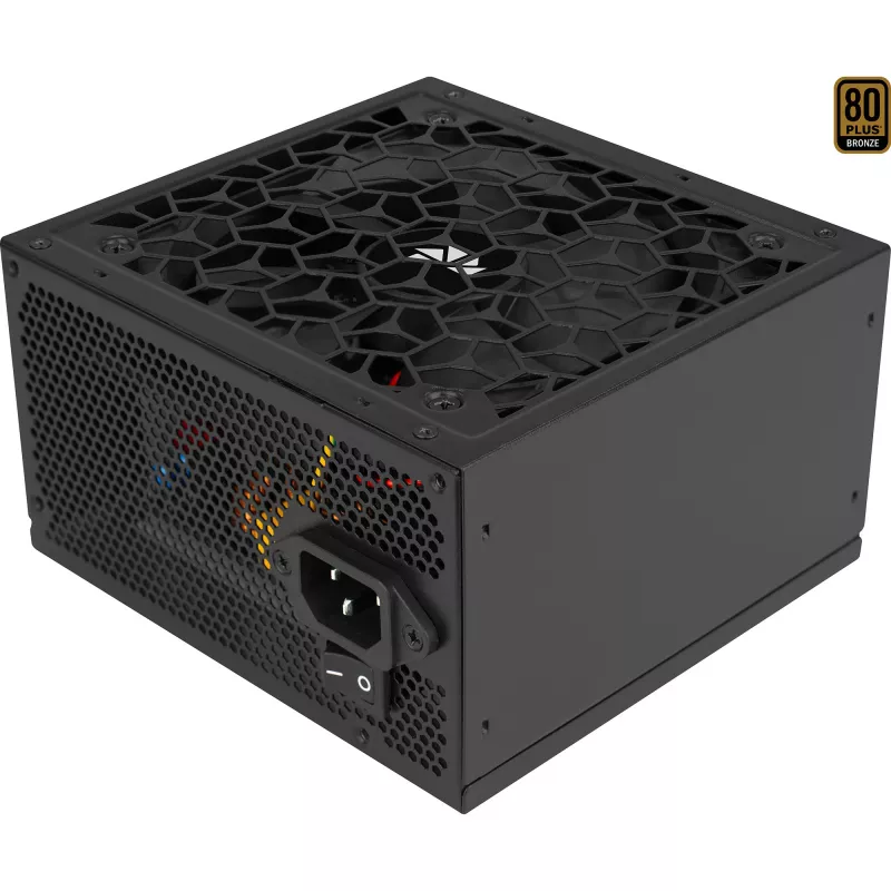 Aerocool AERO BRONZE 650W V2 ATX-voeding ACPB-AR65AEC.12, 80 PLUS Bronze, actieve PFC, zwart
