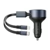 Auto-oplader Vention FFOB0 30W met USB-C-naar-Lightning-kabel, 30 W vermogen voor iPhone-opladen