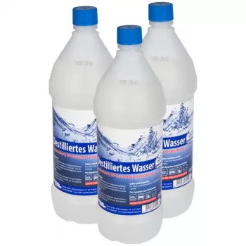 Gedestilleerd water (DIN 13060, DIN 43530 & EN 285) - 3x 1 L