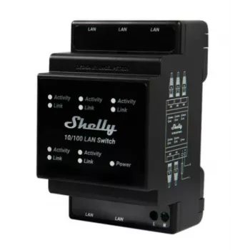 Smart Switch Shelly LAN Switch zwart AC 110-240V 1W