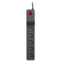 Stroomverlengsnoer Lestar 3 m binnen zwart met aan/uit-schakelaar en controlelampje, 230 V AC, 10 A
