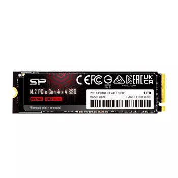 Silicon Power UD90 1TB M.2 NVMe SSD PCIe 4.0, lezen 4800 MB/s, schrijven 4200 MB/s, 3D NAND, NVMe 1.4
